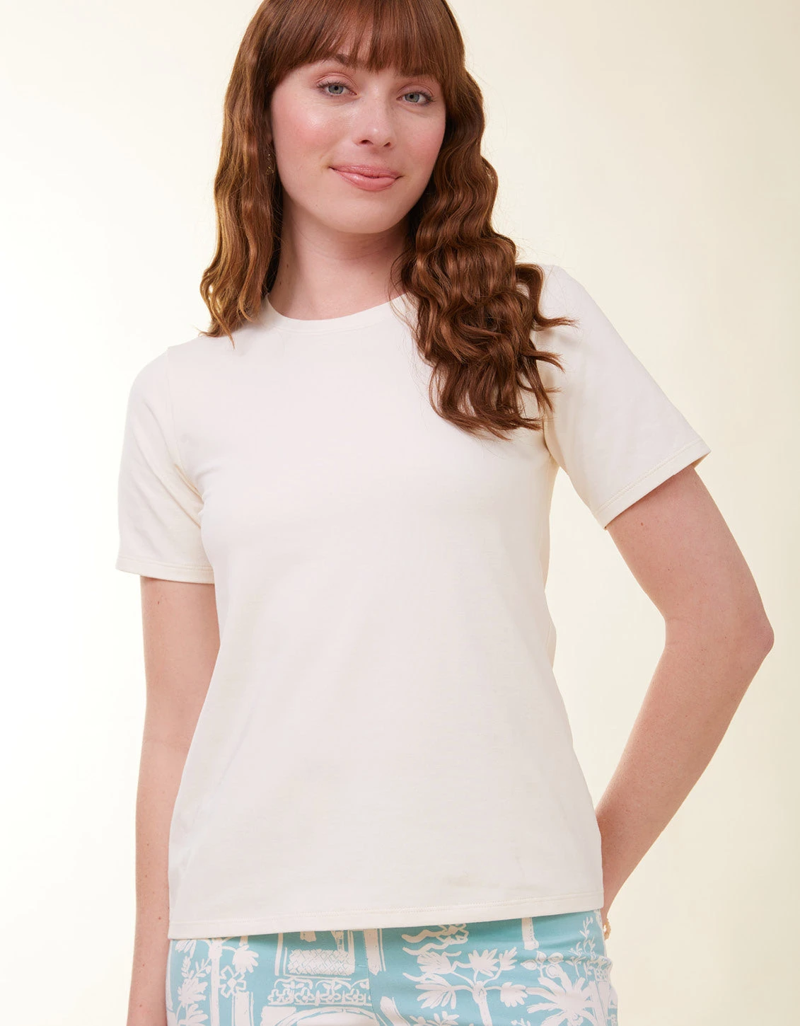 Heyward Jersey Tee Antique White 1 Heyward Jersey Tee Antique White