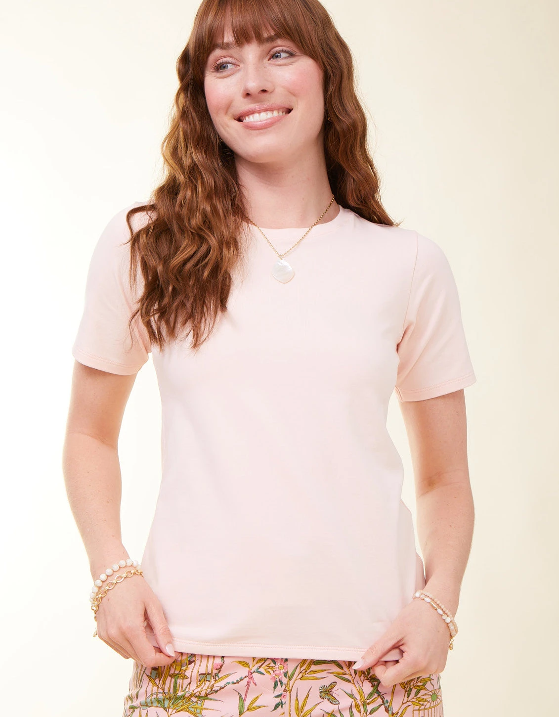 Heyward Jersey Tee Pale Rose 1 Heyward Jersey Tee Pale Rose
