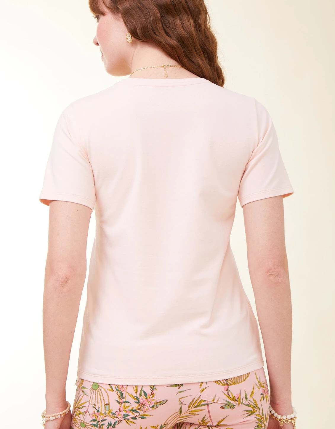 Heyward Jersey Tee Pale Rose 2 Heyward Jersey Tee Pale Rose - Image 2