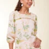 Jocelyn Blouse Enclave Stripe Floral Sprigs