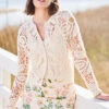 Jordyn Crochet Cardigan Antique White