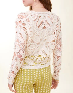 Jordyn Crochet Cardigan Antique White 7 Jordyn Crochet Cardigan Antique White -Spartina Store 412591c