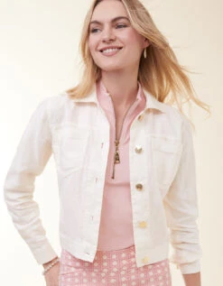 Knox Linen Jacket Antique White