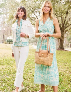 Lilyana Midi Dress Enclave Palm Scene Aqua Haze 11 Lilyana Midi Dress Enclave Palm Scene Aqua Haze -Spartina Store 412720o