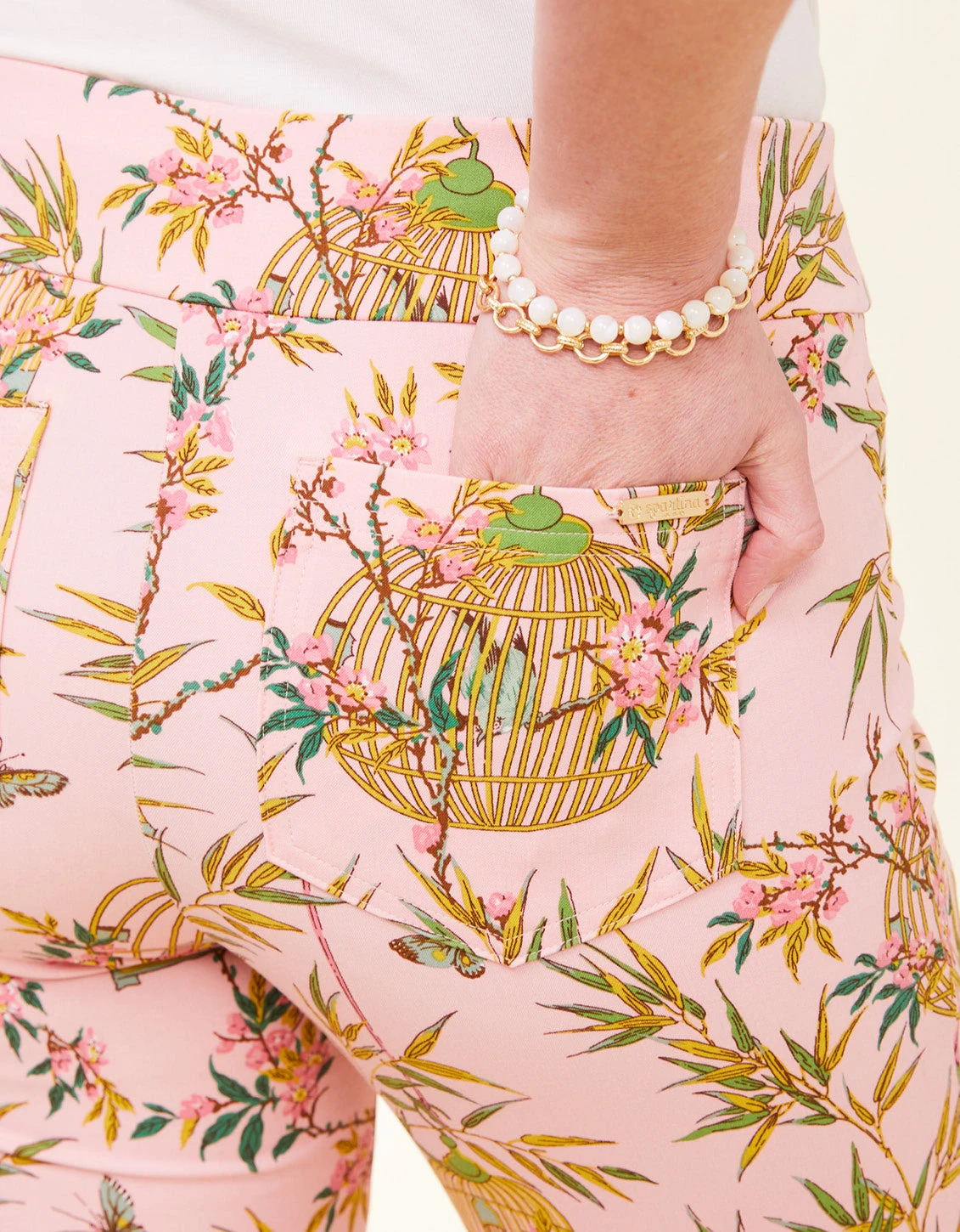 Maren Fringe Pant Enclave Bamboo Bird Cage Pink 3 Maren Fringe Pant Enclave Bamboo Bird Cage Pink - Image 3