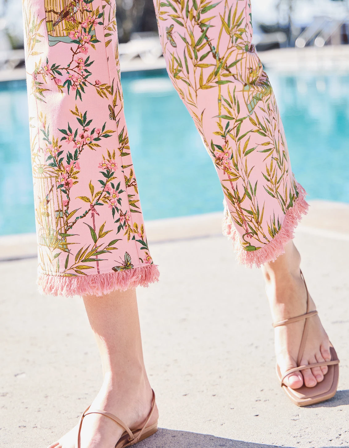 Maren Fringe Pant Enclave Bamboo Bird Cage Pink 2 Maren Fringe Pant Enclave Bamboo Bird Cage Pink - Image 2