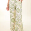 Resort Fringe Palazzo Pant Enclave Toile Surf Green