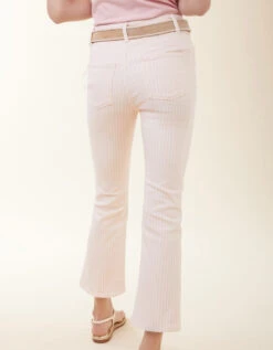 Rowen Kick Flare Jean Blush Stripe -Spartina Store 413635b
