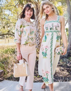 Rowen Kick Flare Jean Blush Stripe -Spartina Store 413635m