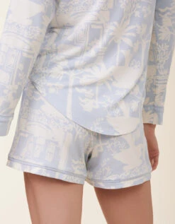 Pajama Short Palm Scene Blue -Spartina Store 414120b