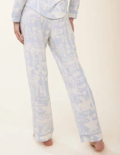 Pajama Pant Palm Scene Blue 6 Pajama Pant Palm Scene Blue -Spartina Store 414199b