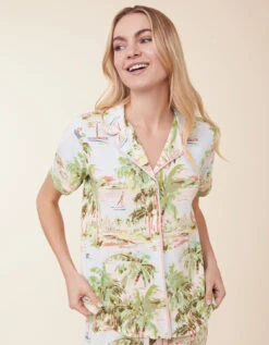 Short Sleeve Pajama Top Overboard Coastal Dreams