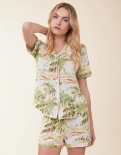 Short Sleeve Pajama Top Overboard Coastal Dreams 8 Short Sleeve Pajama Top Overboard Coastal Dreams -Spartina Store 414335d