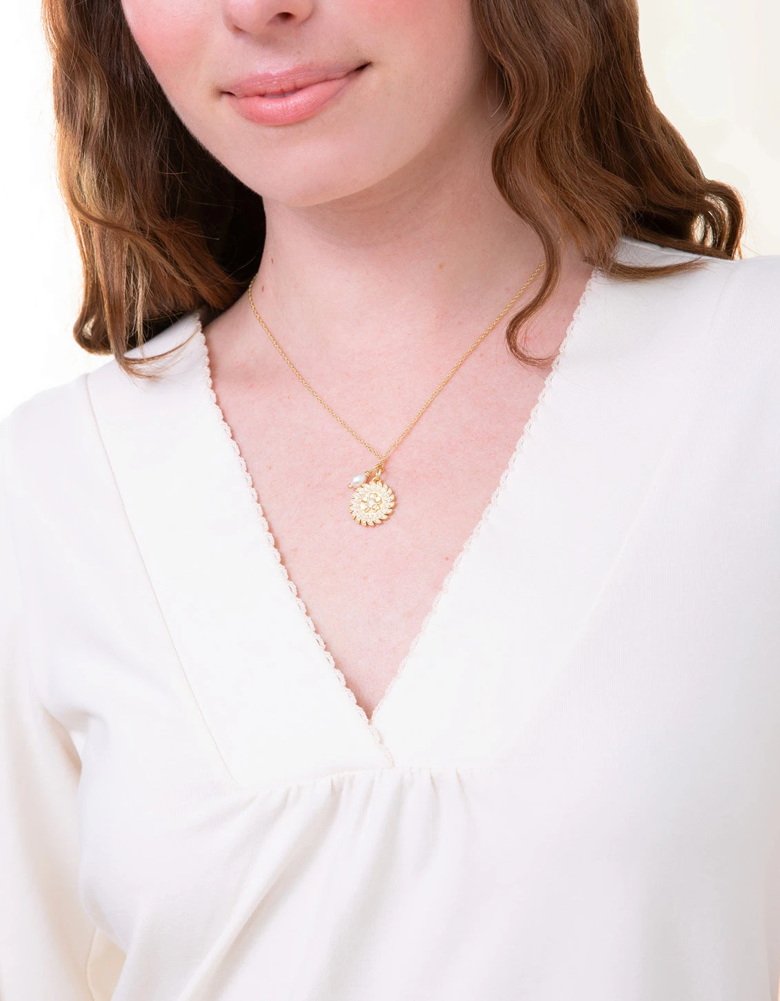 Becca Jersey Top Antique White 2 Becca Jersey Top Antique White - Image 2