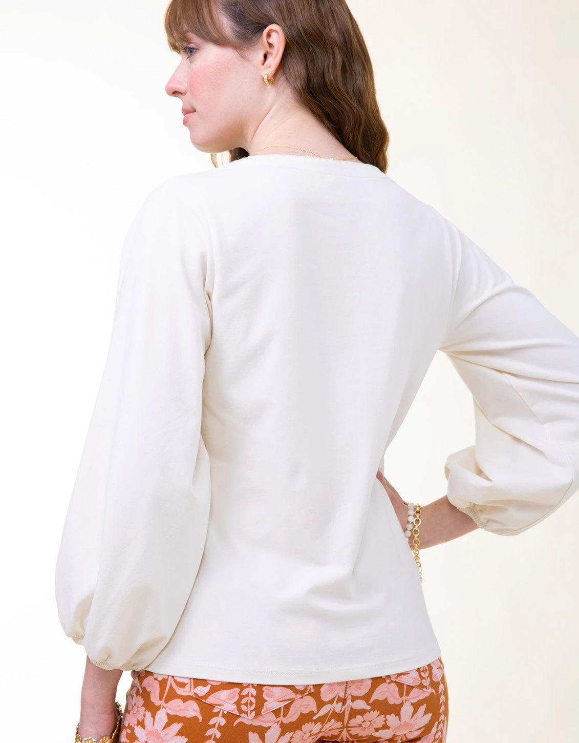 Becca Jersey Top Antique White 3 Becca Jersey Top Antique White - Image 3