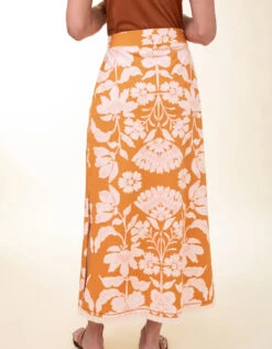 Karolyn Jersey Skirt McAllister Floral Vine Caramel 6 Karolyn Jersey Skirt McAllister Floral Vine Caramel -Spartina Store 415523c