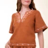 Lowell Linen Blouse Mocha