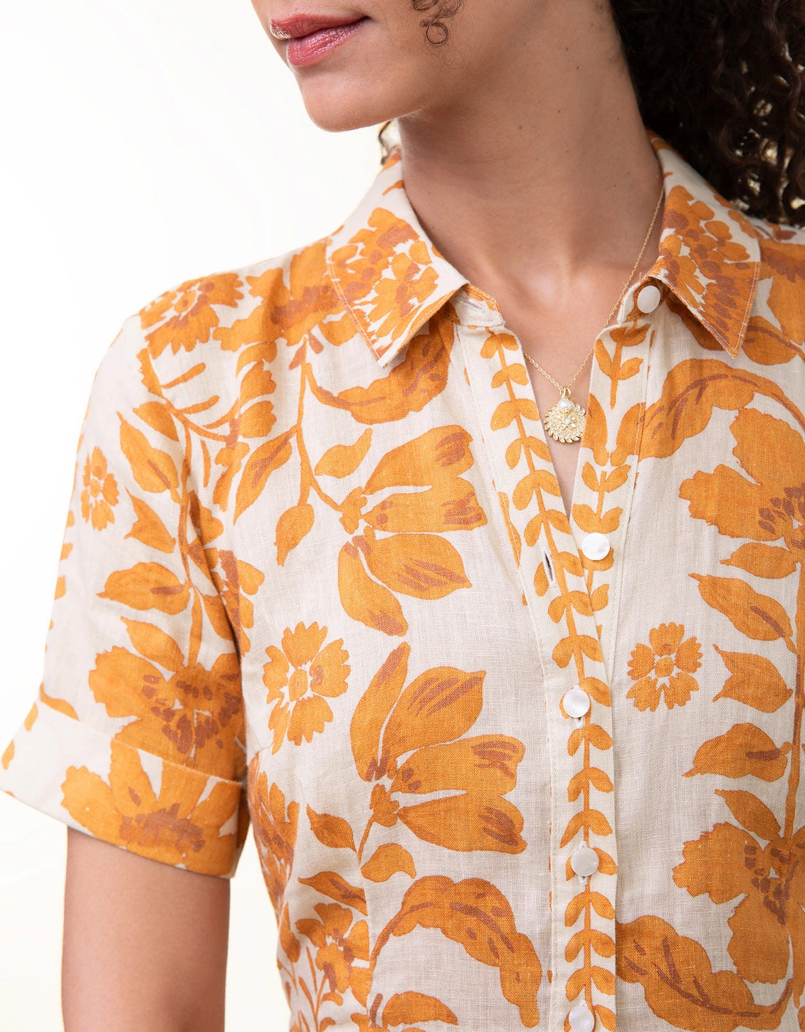 Lyndsie Midi Dress McAllister Floral Vine Brown 2 Lyndsie Midi Dress McAllister Floral Vine Brown - Image 2