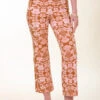 Maren Kick Flare Pant McAllister Floral Vine Caramel Small