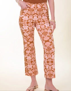 Maren Kick Flare Pant McAllister Floral Vine Caramel Small