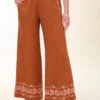 Rylene Linen Palazzo Pant Mocha