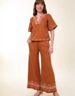 Rylene Linen Palazzo Pant Mocha 8 Rylene Linen Palazzo Pant Mocha -Spartina Store 416223c