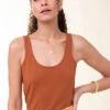 Skinny Strap Tank Mocha