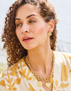 Parkwood Midi Hoop Earrings 16mm White Opal -Spartina Store 416919m