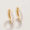 Clara Hoop Earrings 15mm Cream