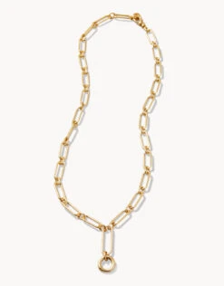 Drop Link Charm Necklace