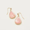Willa Carved Earrings Pink Mother-of-Pearl