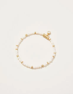 Stretch Bracelet Gold/Pearl