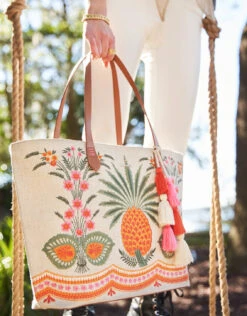 Fiesta Tote Alljoy Landing Pineapple -Spartina Store 475829n