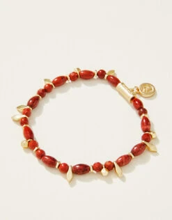 Stretch Bracelet 6mm, Red Jasper