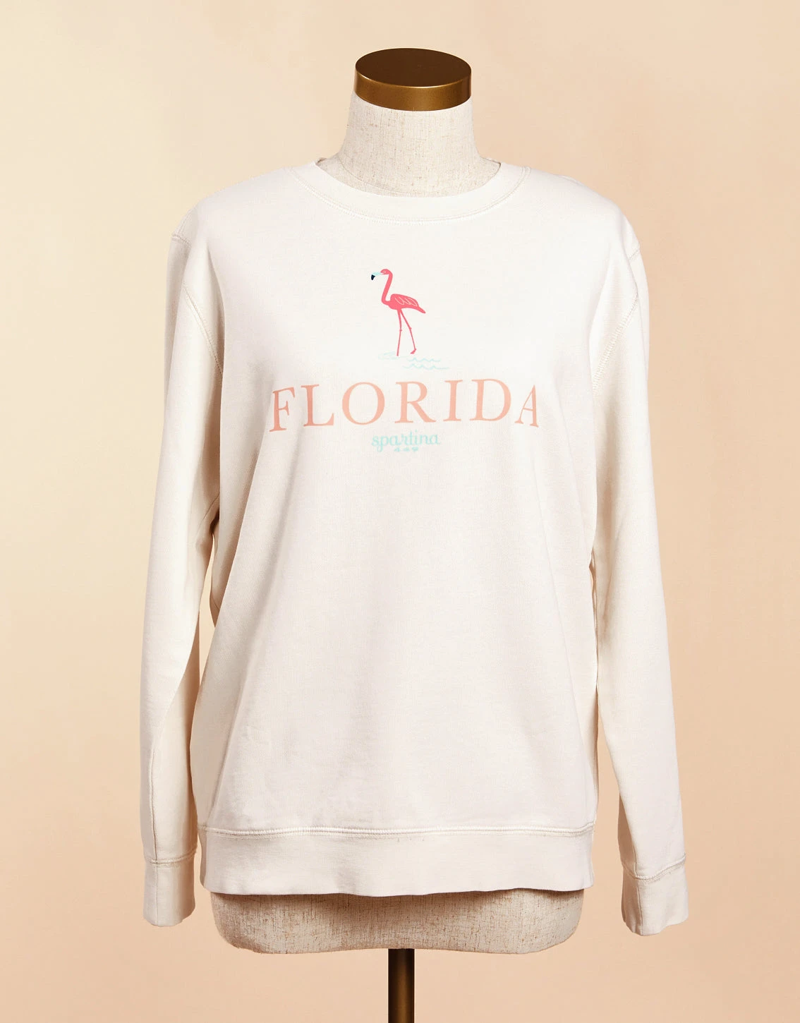 Florida Pullover Pearl White Flamingo 2 Florida Pullover Pearl White Flamingo - Image 2