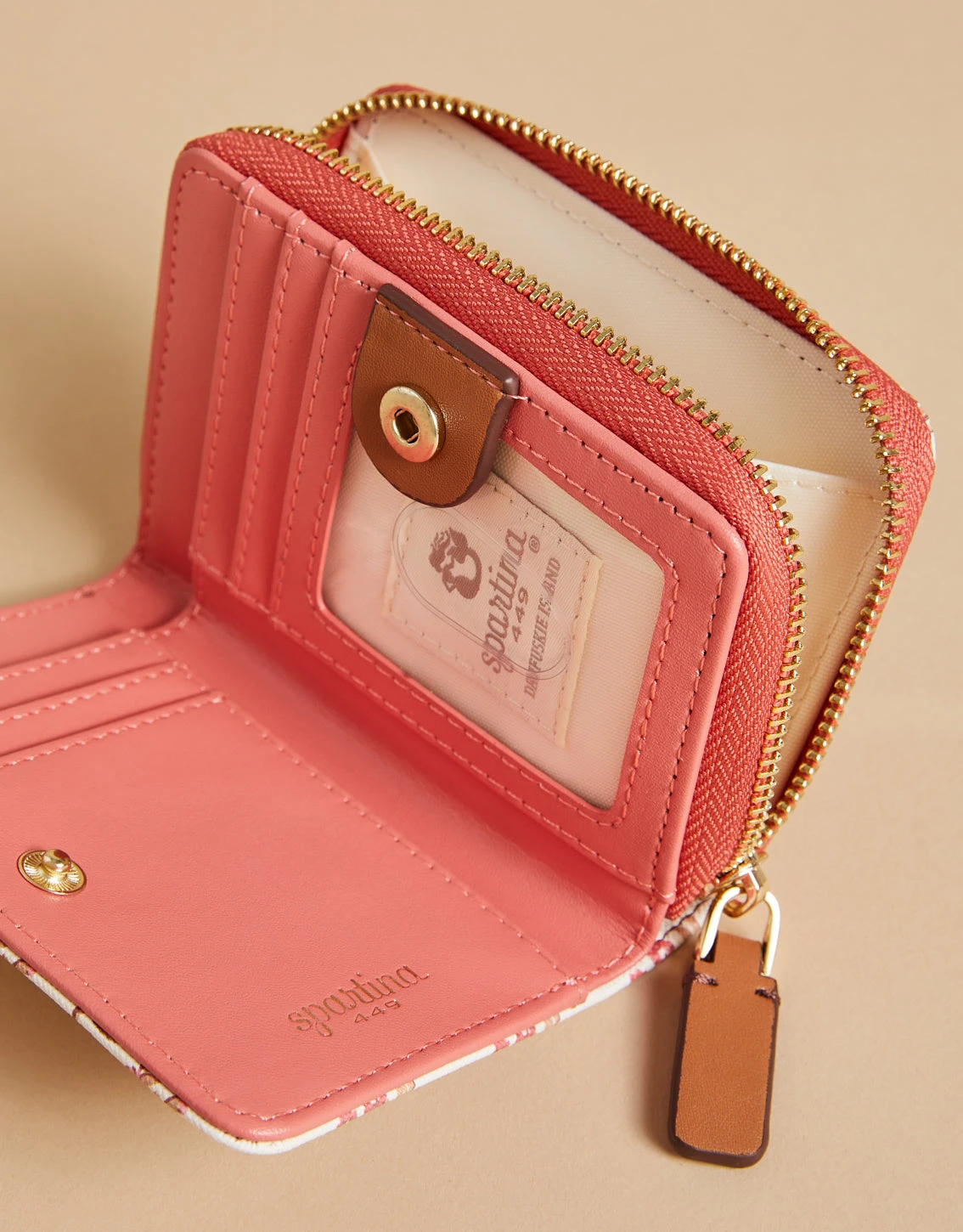 Pink House French Floral Mini Wallet 3 Pink House French Floral Mini Wallet - Image 3