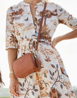 Saddle Brown Siren Harlow Crossbody -Spartina Store 479148n