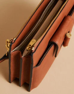 Saddle Brown Siren Lindsey Phone Crossbody -Spartina Store 479216c