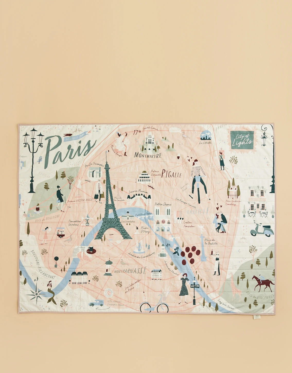 Paris Quilted Throw 1 Paris Quilted Throw