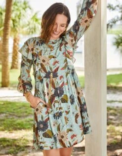 Millie Ruffle Dress Riverside Station Vintage Floral 7 Millie Ruffle Dress Riverside Station Vintage Floral -Spartina Store 482605m