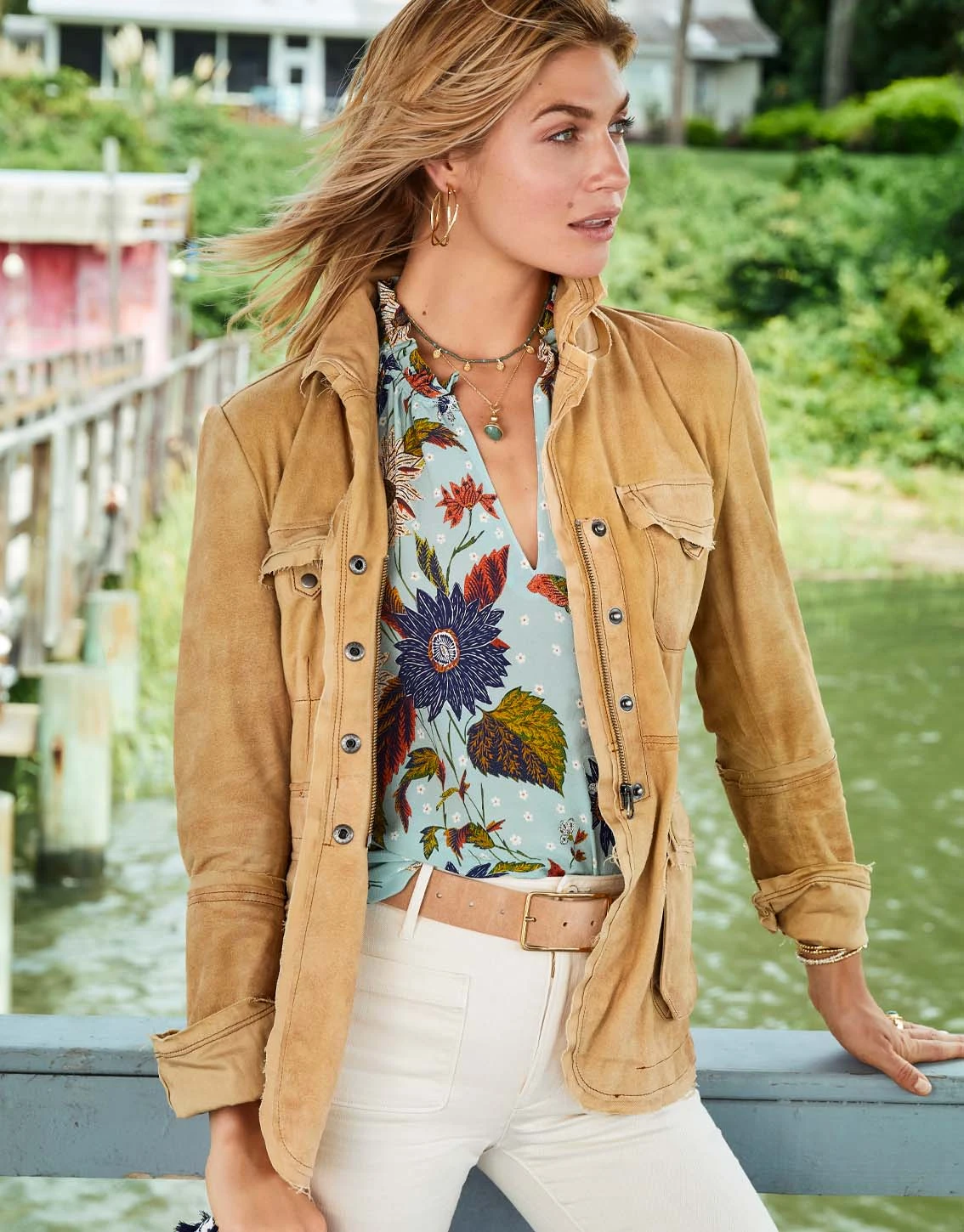 Meryl Waxed Suede Jacket Chamois 4 Meryl Waxed Suede Jacket Chamois - Image 4