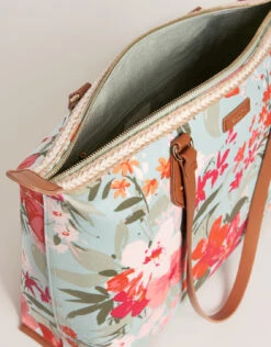 Zip Travel Tote Alljoy Landing Sea Foam -Spartina Store 485965c