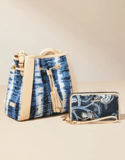 Vivian Drawstring Crossbody Oyster Factory Tides -Spartina Store 487013o