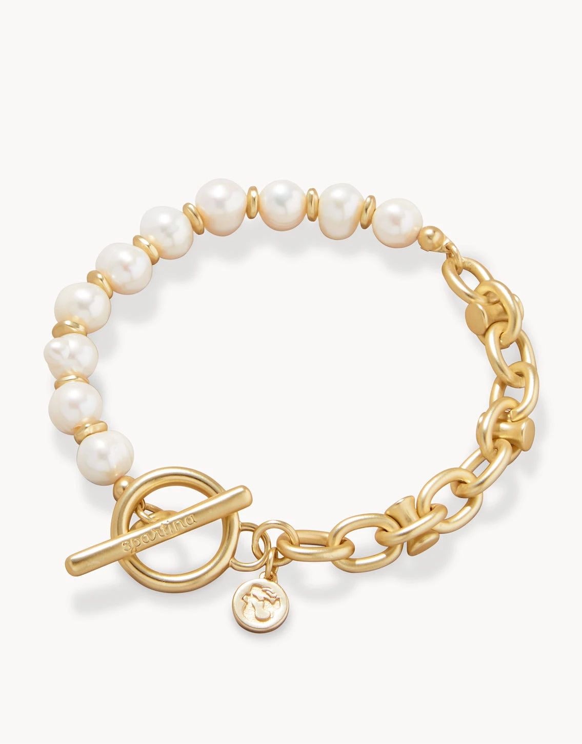 Hourglass Pearl Toggle Bracelet Pearl 1 Hourglass Pearl Toggle Bracelet Pearl