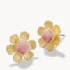 Primrose Stud Earrings Pink Rhodonite