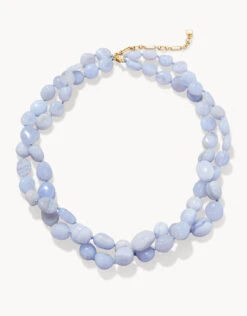 The Bluff Necklace Blue Chalcedony