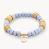 Stone Stretch Bracelet 8mm Blue Chalcedony