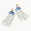 Bitty Bead Earrings Blue Dots