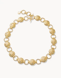Sand Dollar Chain Necklace Gold