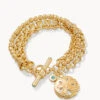 Sand Dollar Toggle Bracelet Gold